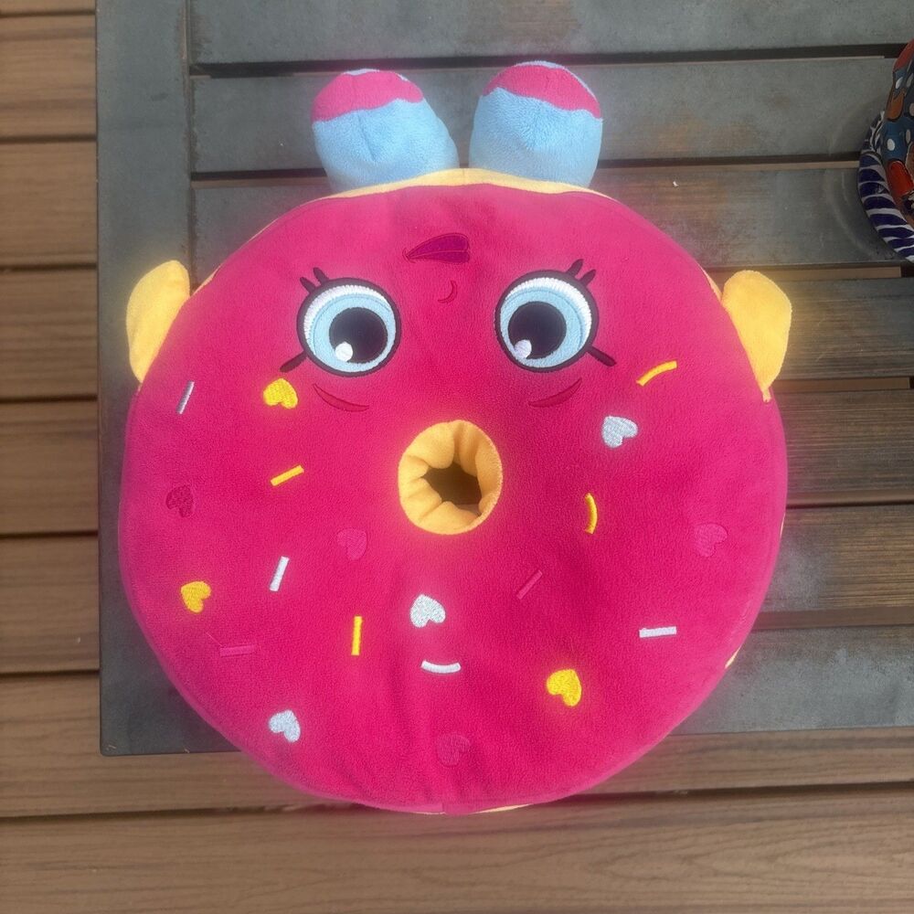 Shopkins 15" D'lish Multi-Color Plush Donut Pillow